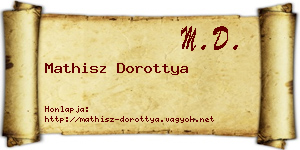 Mathisz Dorottya névjegykártya