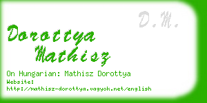 dorottya mathisz business card